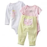 CONJUNTO GATINHA 3 PEÇAS 3 MESES