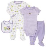 CONJUNTO CORUJINHA 4 PEÇAS 6 MESES