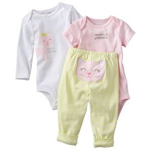 CONJUNTO GATINHA 3 PEÇAS 3 MESES